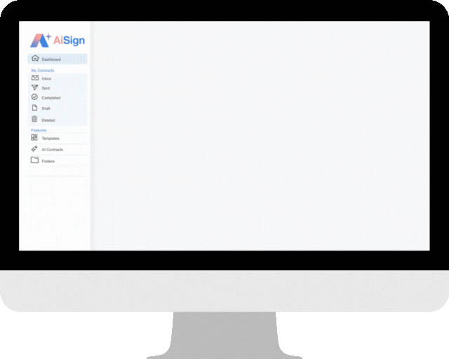 Ai Sign Tutorial AiSign software dashboard screenshot.